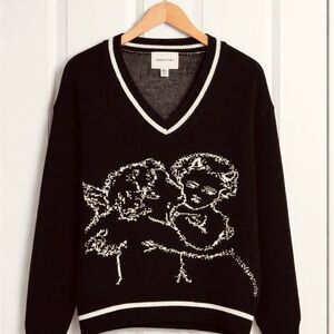 Industry Republic- Kissing Angels Jacquard Sweater (Small)